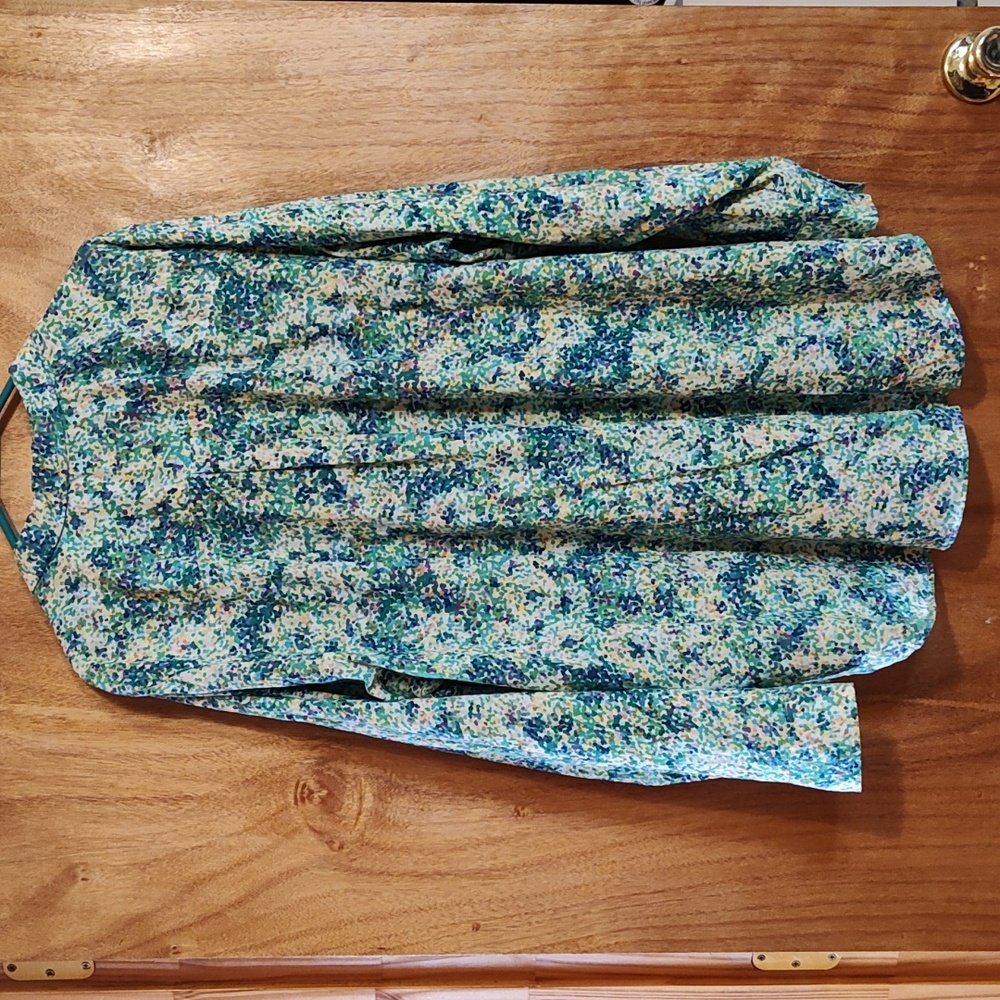 Westbound Split Neck Blouse Micro Dot Abstract Bl… - image 7